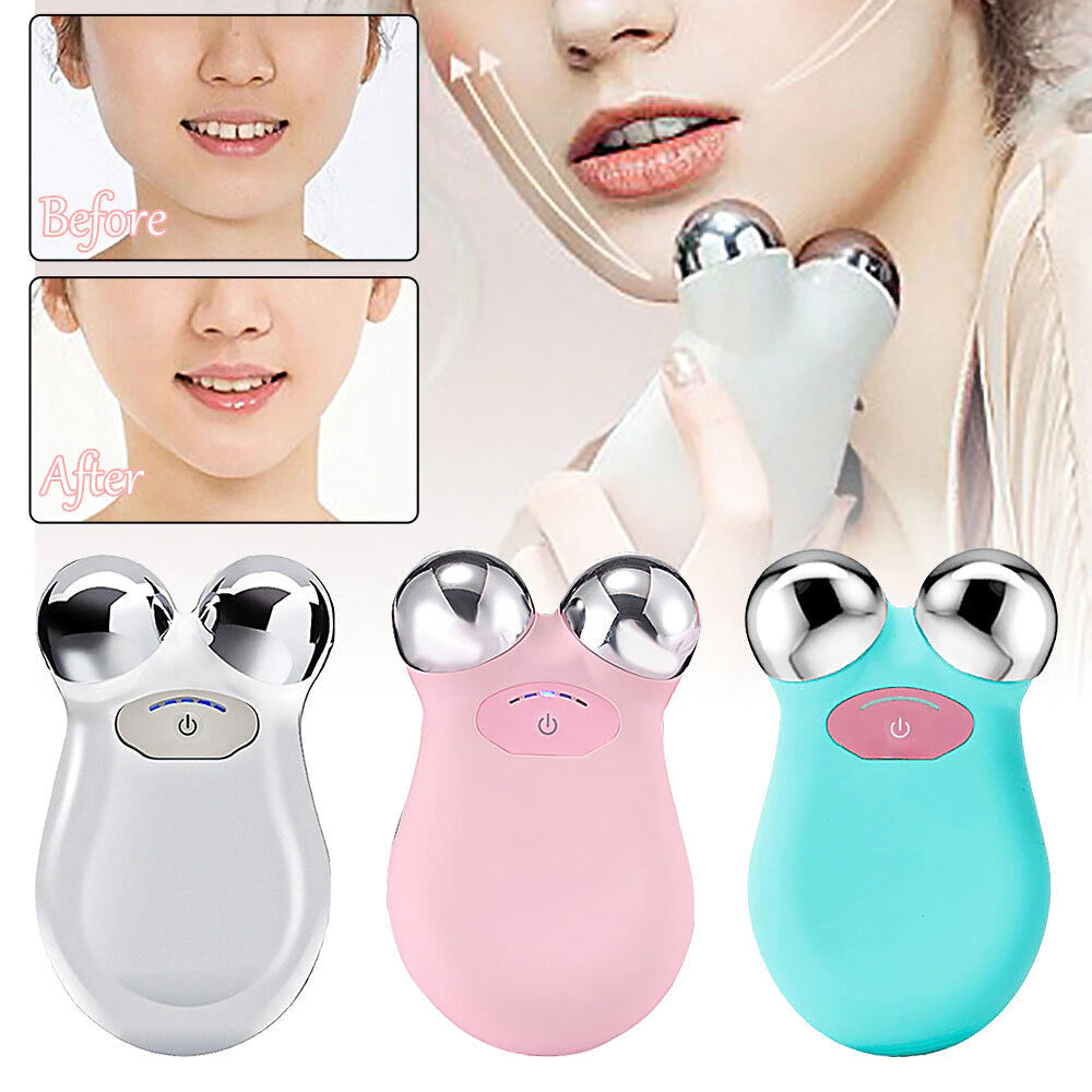 Mini Micro-Current Face Massager Facial Lifting Skin Tightening Beauty Device Remove Wrinkle Skin Rejuvenation Toning Massage