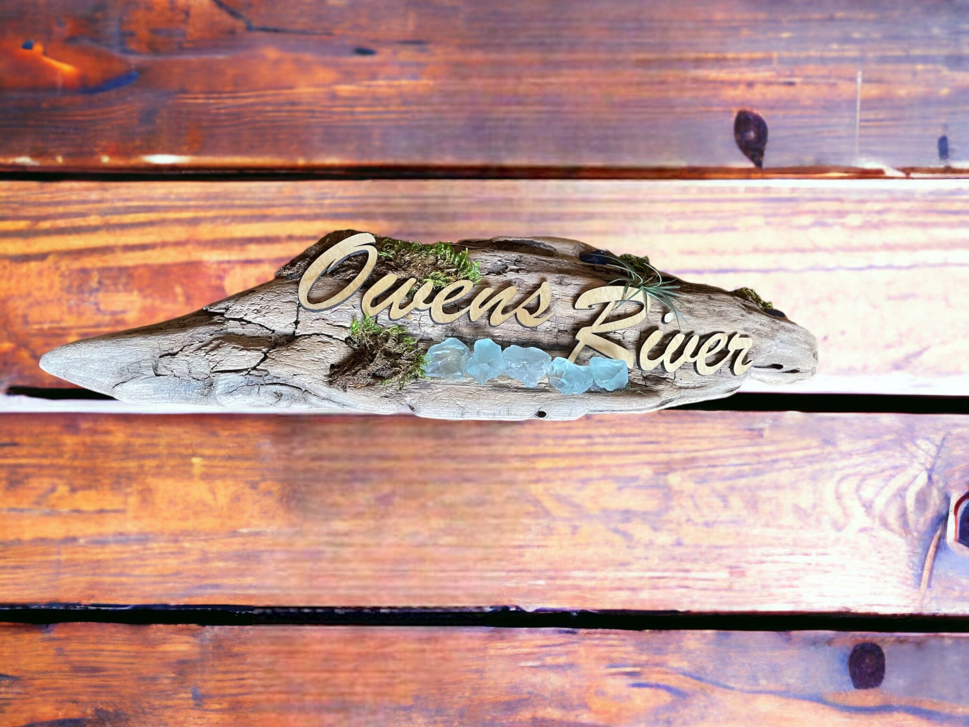 Driftwood sign with custom decal | customizable gift | wall decor - rituel